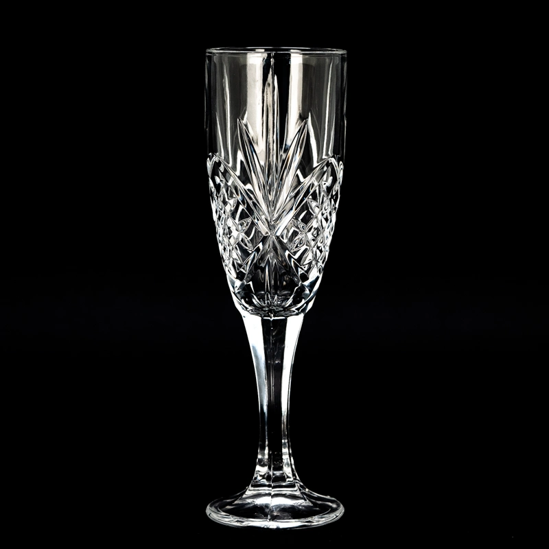 Wholesale Customized Luxury Crystal 8oz Pressed Champagne Glasses Flutes